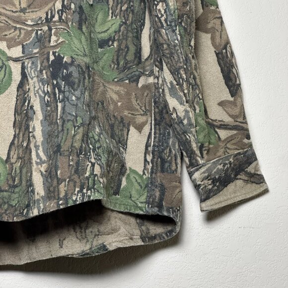 VTG Winchester Tree Bark Duck Camo Hunting Button up Shirt Men M Outerwear 90s - Picture 8 of 13